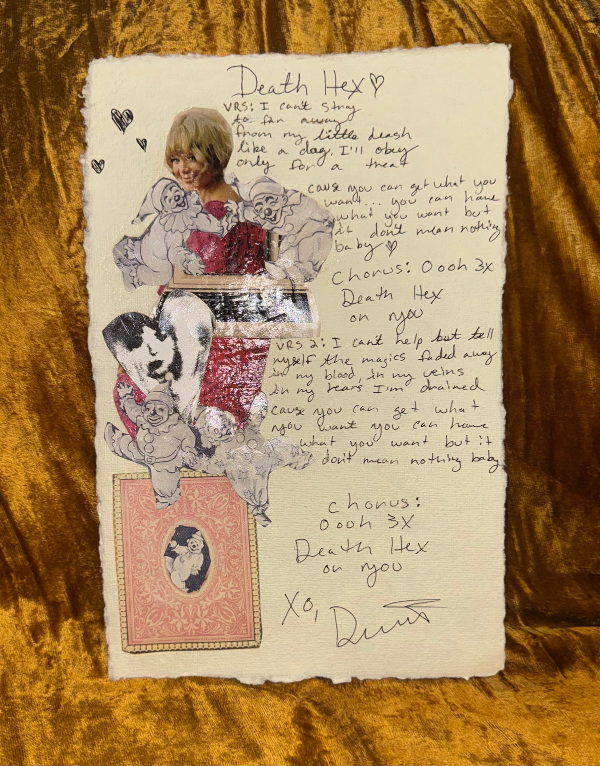 Handwritten Lyrics - Death Hex
