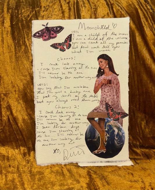 Handwritten Lyrics - Moonchild