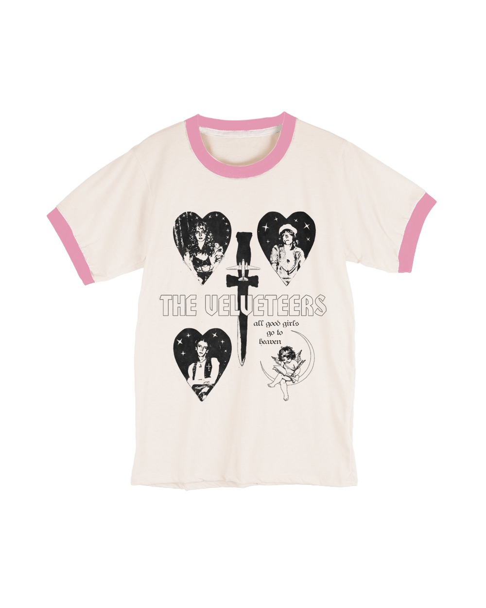 The Velveteers Pink/Natural Ringer