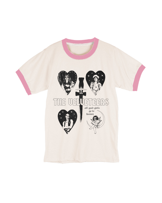 The Velveteers Pink/Natural Ringer